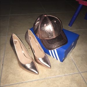 Collection XIIX Crackled Metallic Baseball Cap